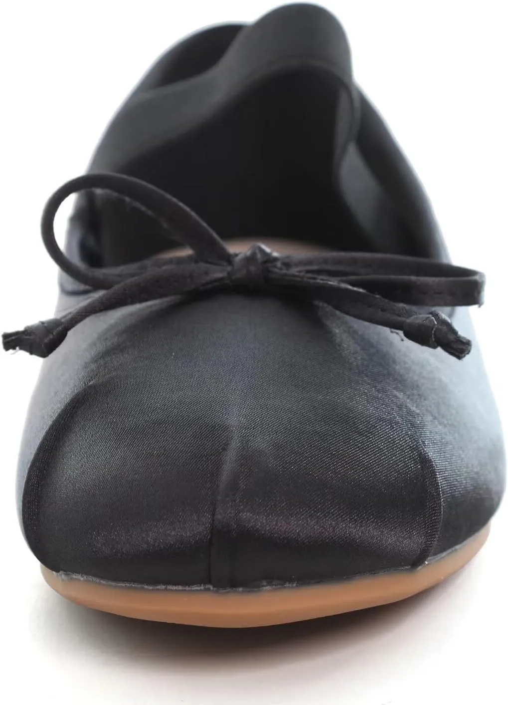 Hee grand Women's Cute Round Toe Ballerina Flats Bowknot Mary Jane Shoes Comfort Dancing Shoes Elegant Satin Dress Shoes