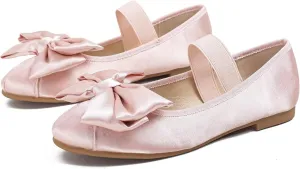 Hee grand Women's Mary Jane Shoes Satin Round Toe Ballerina Flats Fashion Sparkling Rhinestones Dress Shoes Comfort Dancing Shoes