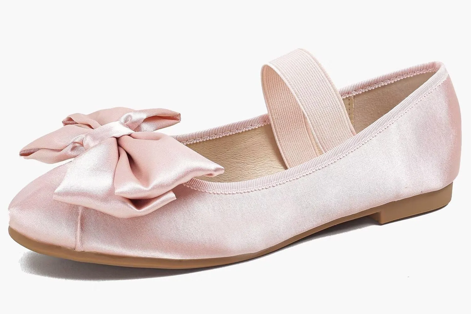 Hee grand Women's Mary Jane Shoes Satin Round Toe Ballerina Flats Fashion Sparkling Rhinestones Dress Shoes Comfort Dancing Shoes