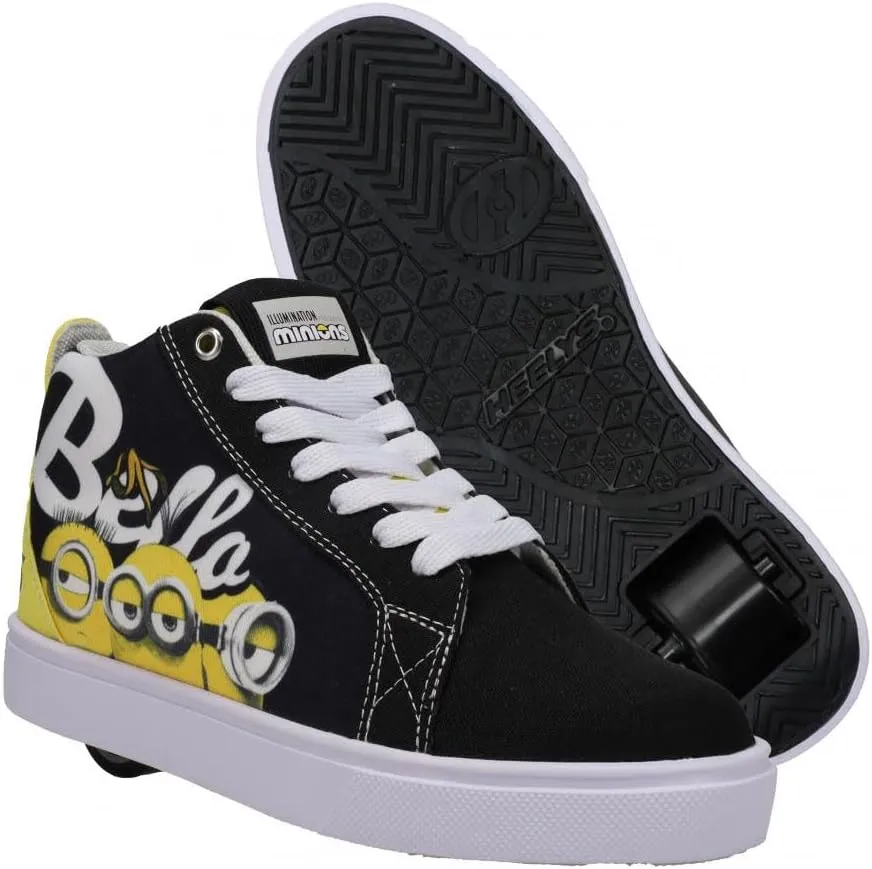 HEELYS Unisex-Child Racer 20 Mid Minions Wheeled Heel Shoe