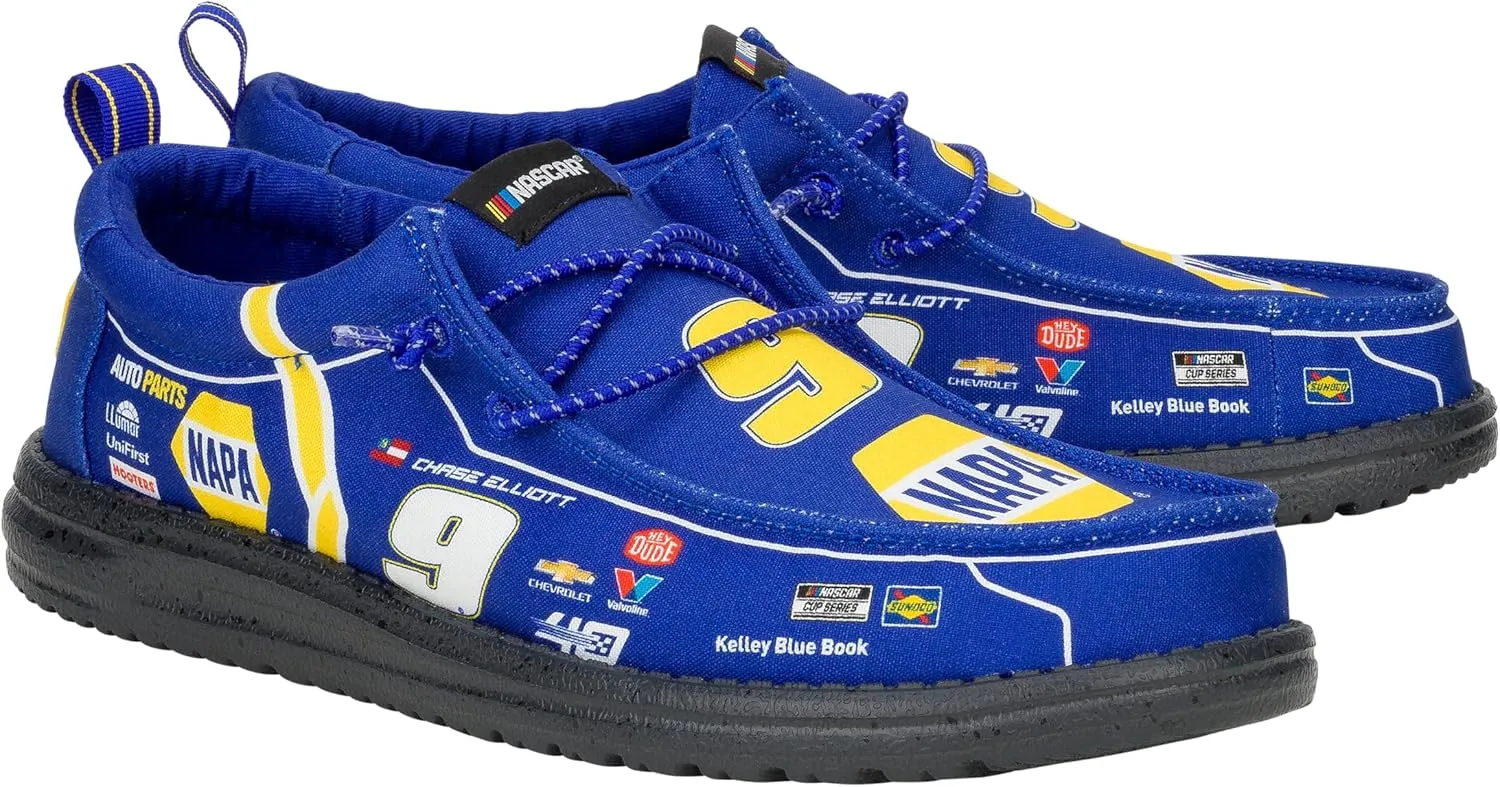 HEYDUDE X NASCAR, Men's Slip-on Loafers, Comfortable & Light-Weight