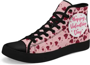 High-Top Sneakers for Men & Women – Romantic Design Canvas Shoes Stylish Casual Streetwear Walking Shoes, Trendy Lover Gift
