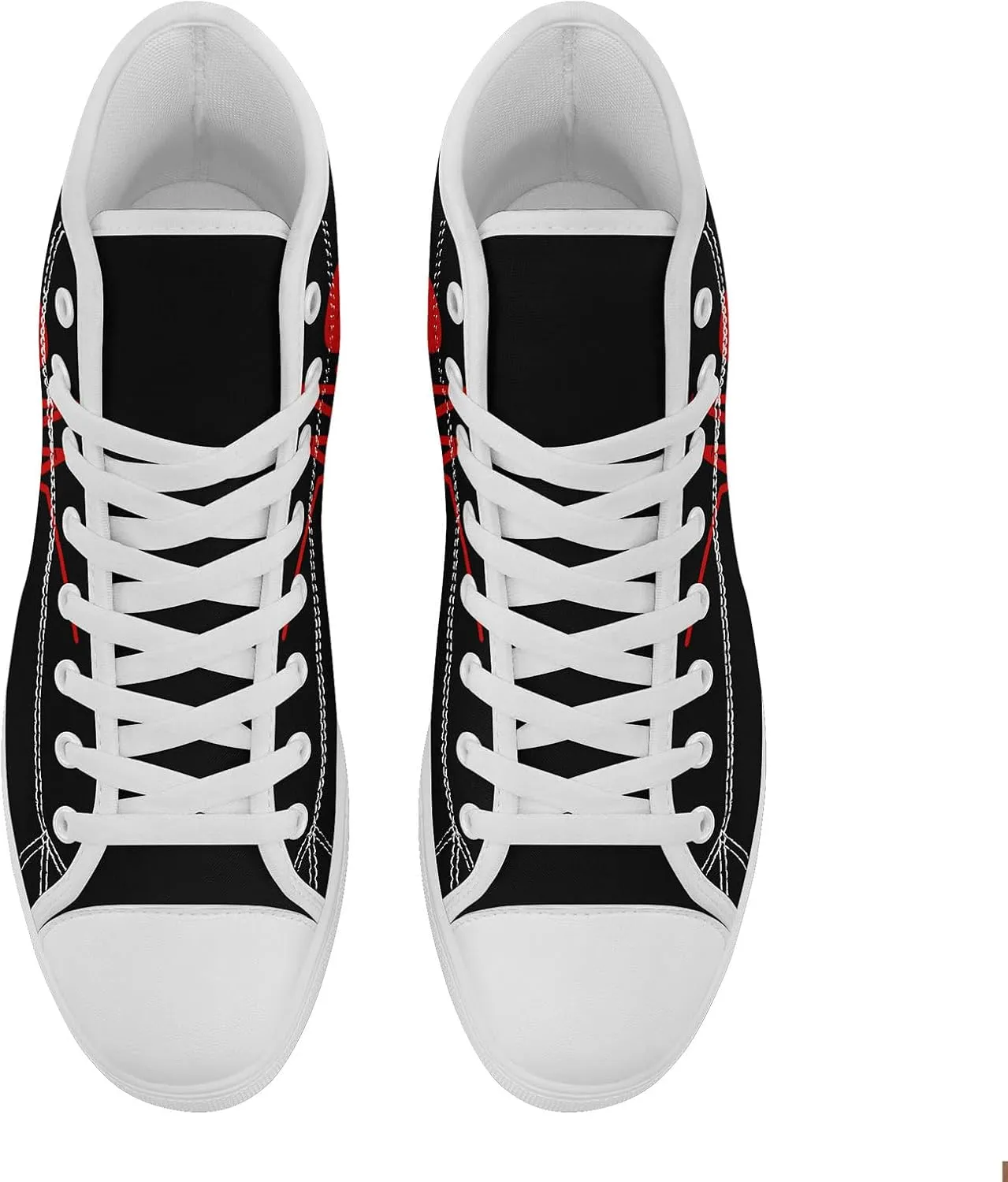 High-Top Sneakers for Men & Women – Romantic Design Canvas Shoes Stylish Casual Streetwear Walking Shoes, Trendy Lover Gift