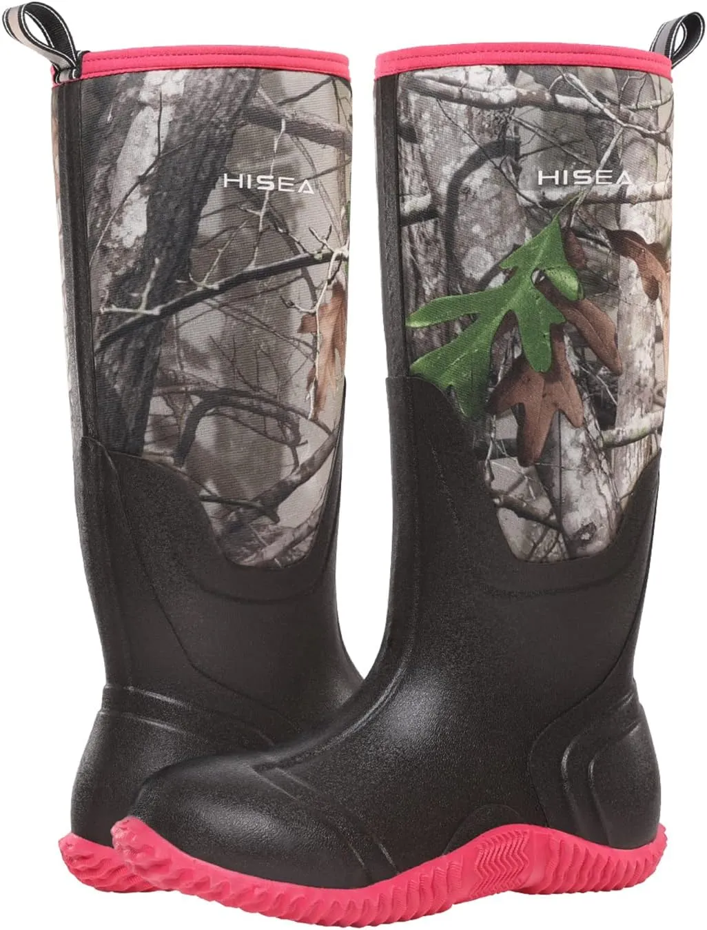 HISEA Women's Rain Boots, Knee High Rubber Boots Waterproof Insulated Neoprene Mud Boots, Anti-Slip Outdoor Work Boots for Hunting Gardening Farming Yard Working, Size 6-11
