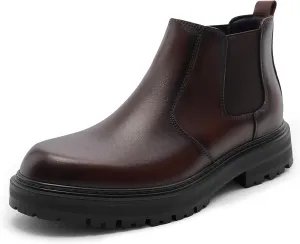 Holy dove Mens Chelsea Boots Leather Ankle Boots for Men Classic Stylish Slip On Dress Boots for Casual Fomal Wear