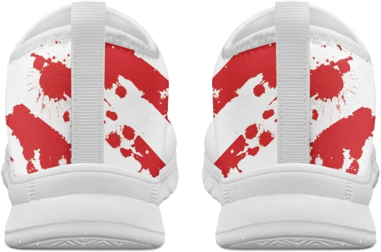 Howilath Flag Print Mens Slip on Shoes Casual Running Sneakers Anti-Skid Loafers with EVA Sole