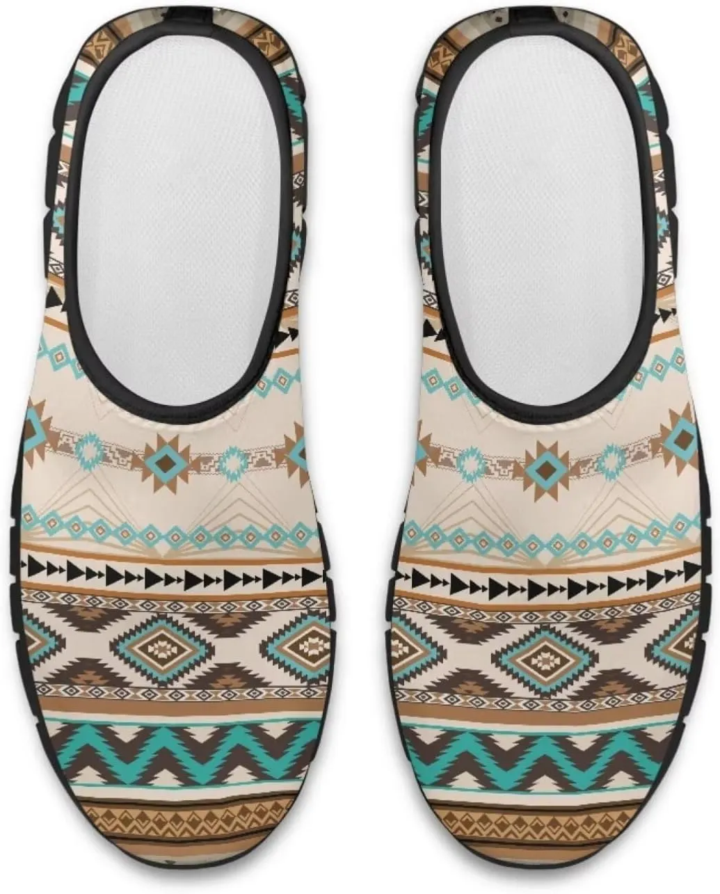 Howilath Western Tribal Aztec Mens Slip on Loafers Casual Shoes Running Sneakers Breathable Hands Free Shoes