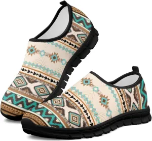 Howilath Western Tribal Aztec Mens Slip on Loafers Casual Shoes Running Sneakers Breathable Hands Free Shoes
