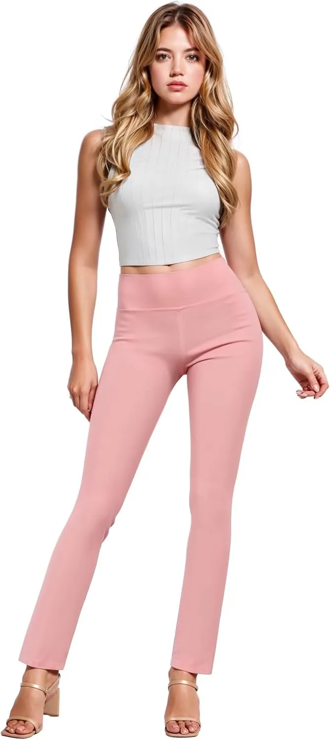 Hybrid & Company Womens Business Millennium Slim Bootcut Pants