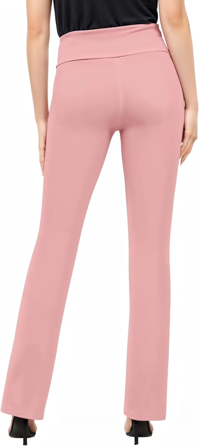 Hybrid & Company Womens Business Millennium Slim Bootcut Pants