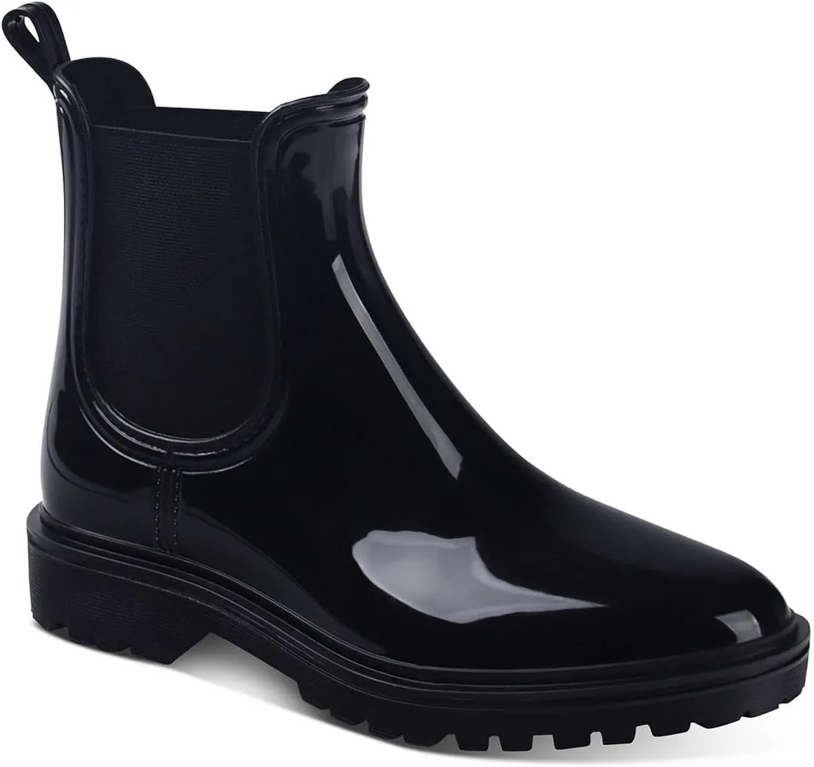 INC Womens Rylien Patent Pull On Rain Boots