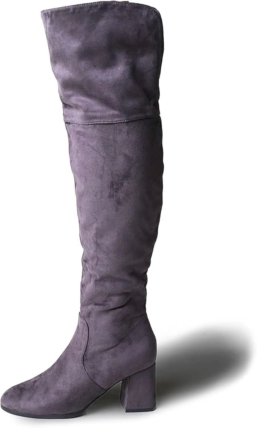 J. Adams Brandy Over The Knee Boot - Trendy Low Block Heel Suede Thigh High
