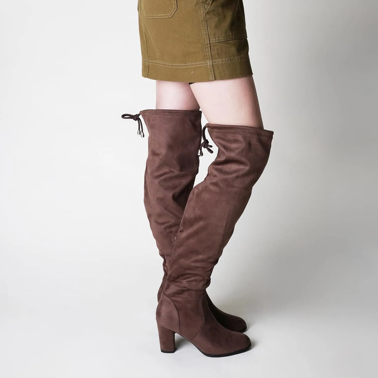 J. Adams Women's Aspen Over-the-Knee High Boots - Stylish Thigh-High Chunky Heels for Fall and Winter Fashion