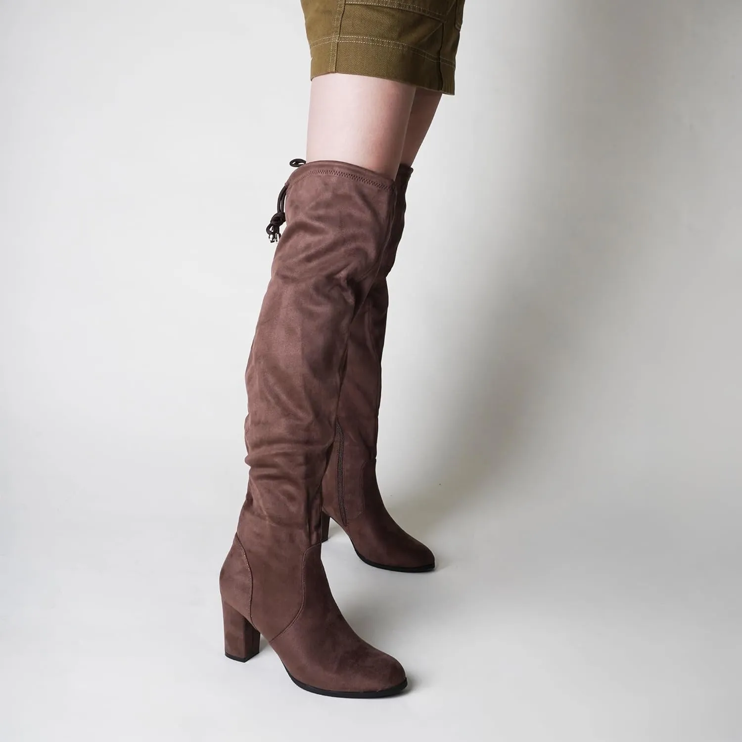 J. Adams Women's Aspen Over-the-Knee High Boots - Stylish Thigh-High Chunky Heels for Fall and Winter Fashion