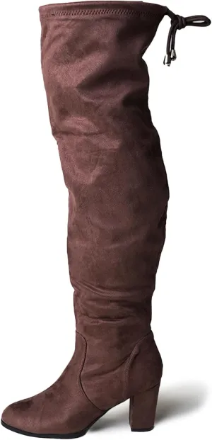 J. Adams Women's Aspen Over-the-Knee High Boots - Stylish Thigh-High Chunky Heels for Fall and Winter Fashion