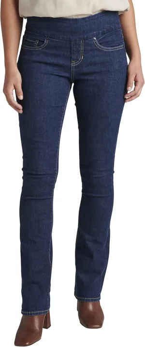 JAG Women's Petite Paley Mid Rise Bootcut Pull-on Jeans
