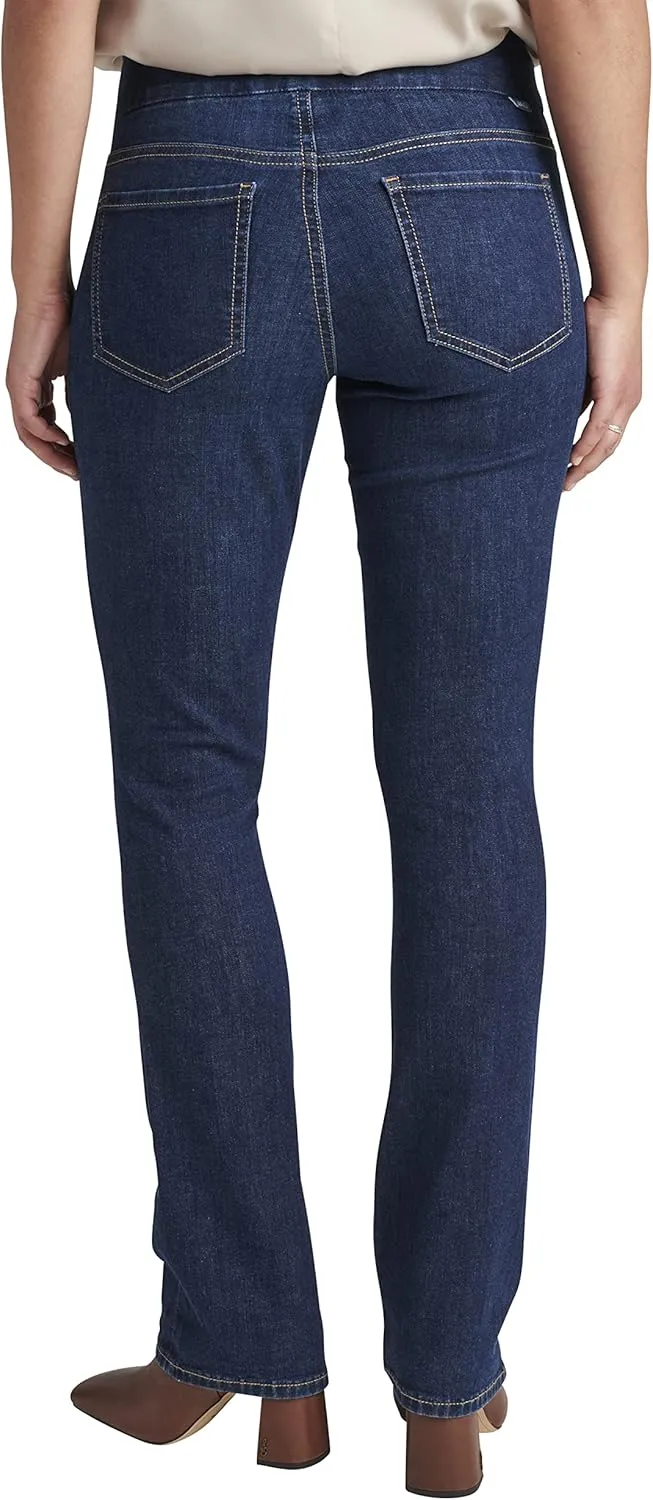 JAG Women's Petite Paley Mid Rise Bootcut Pull-on Jeans