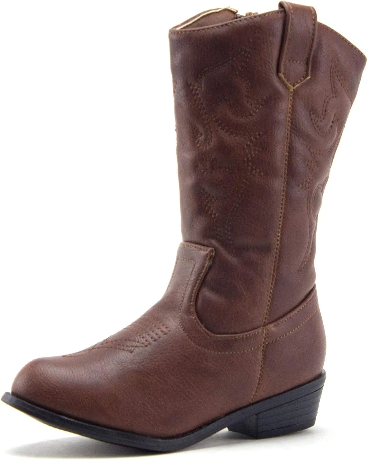 Jazamé Little Kids' Girls Cowboy Boots - Tall Stitched Western Toddler Cowgirl Boots - Stylish and Durable Cowgirl Boots for Girls - girls cowgirl boots - botas vaqueras para niñas