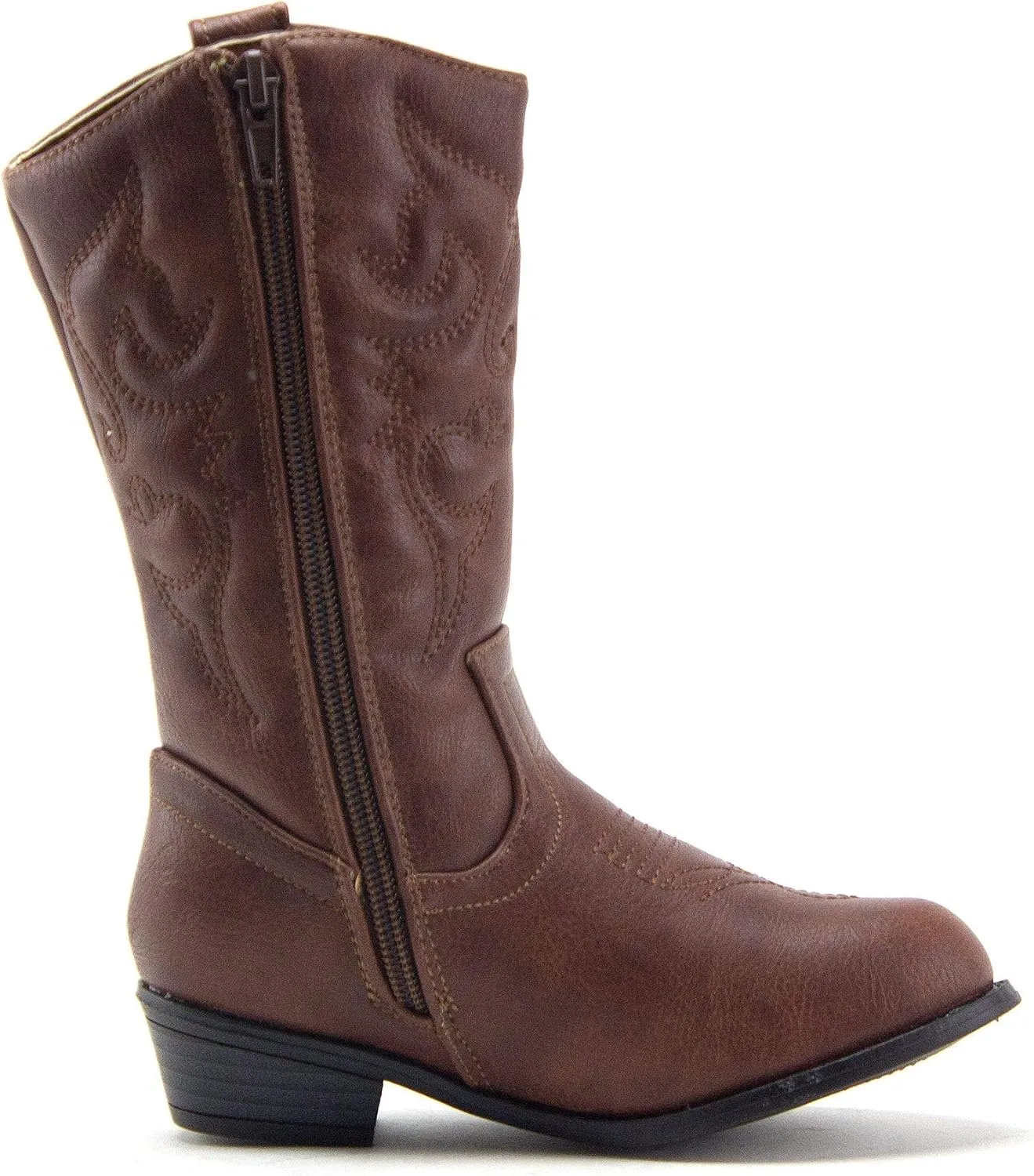 Jazamé Little Kids' Girls Cowboy Boots - Tall Stitched Western Toddler Cowgirl Boots - Stylish and Durable Cowgirl Boots for Girls - girls cowgirl boots - botas vaqueras para niñas