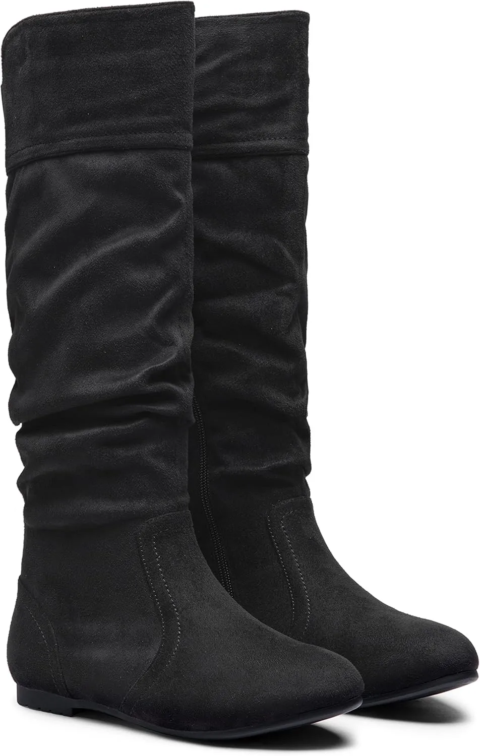 Jeossy Women's 9601 Knee High Boots Tall Slouch Boots with Inside Zipper
