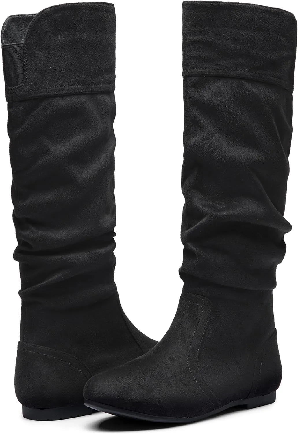 Jeossy Women's 9601 Knee High Boots Tall Slouch Boots with Inside Zipper