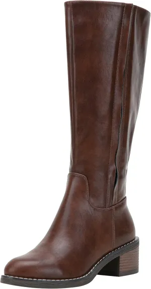 Jeossy Women's 9661 Knee High Boots, Fashion Riding Boots with Inside Zipper and Side Hidden Elastic Band