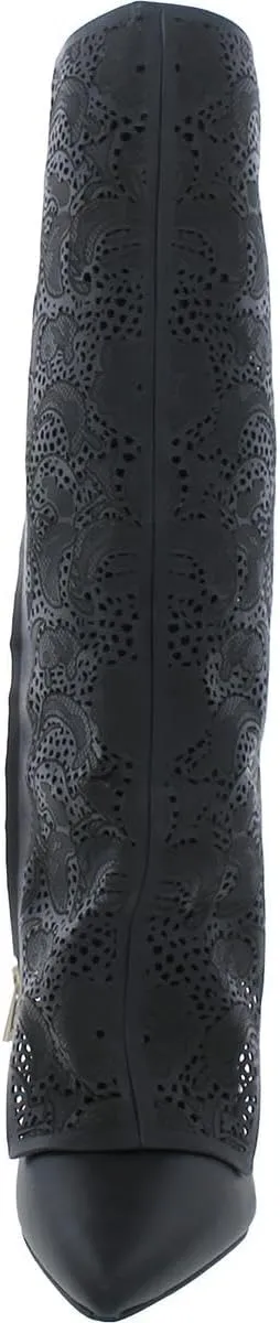 Jessica Simpson Womens Brykia 2 Faux Leather Pointed Toe Knee-High Boots