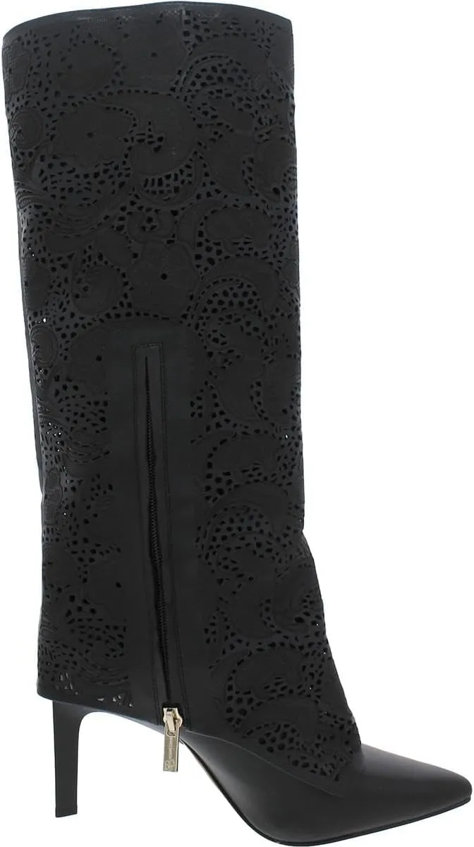 Jessica Simpson Womens Brykia 2 Faux Leather Pointed Toe Knee-High Boots