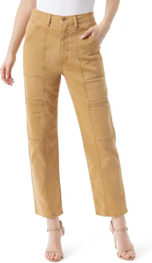 Jessica Simpson Women's High Rise Slim Straight Front Cargo Ankle Standard