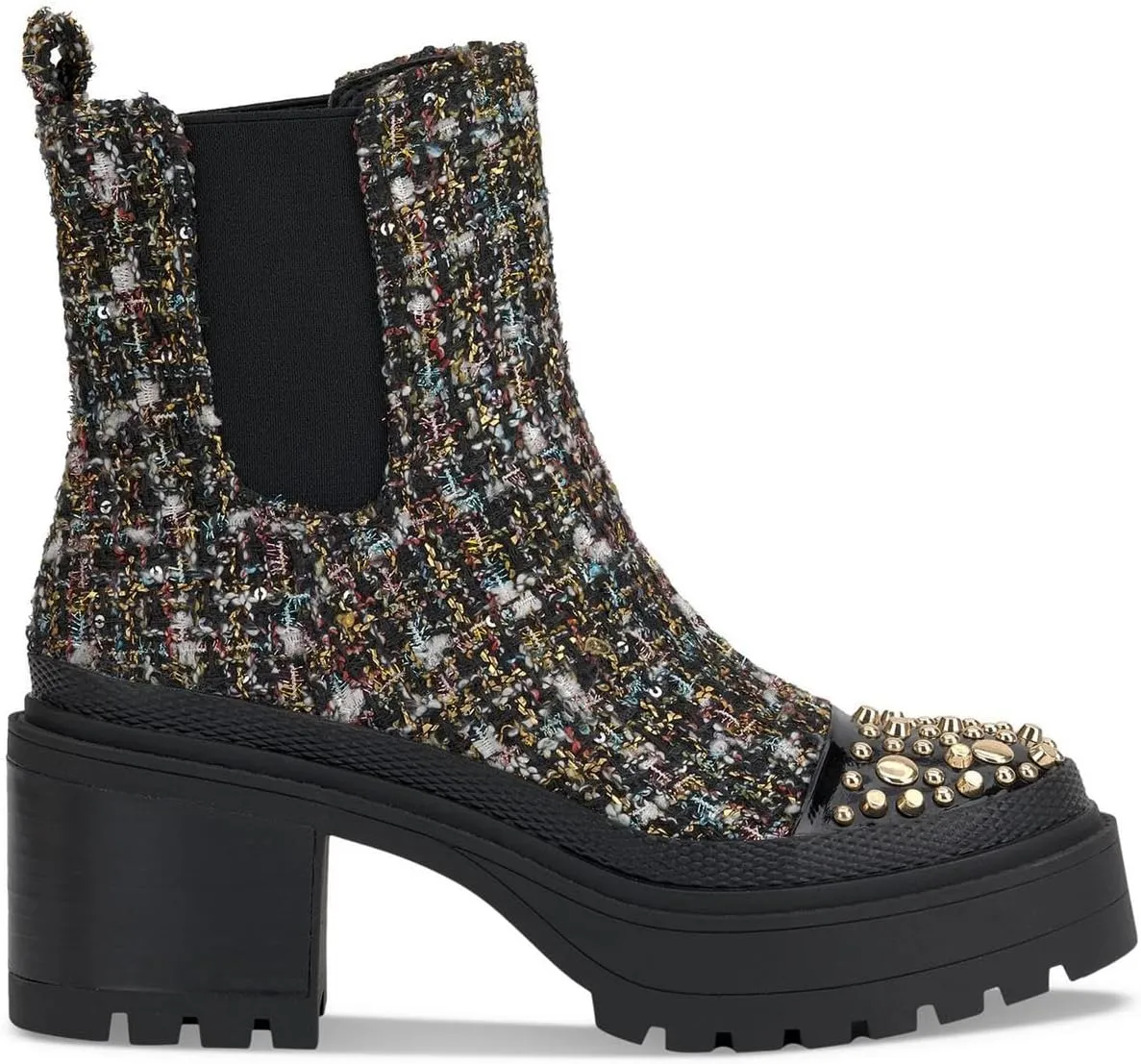 Jessica Simpson Womens Jymmie Stretch Knit Chelsea Boots