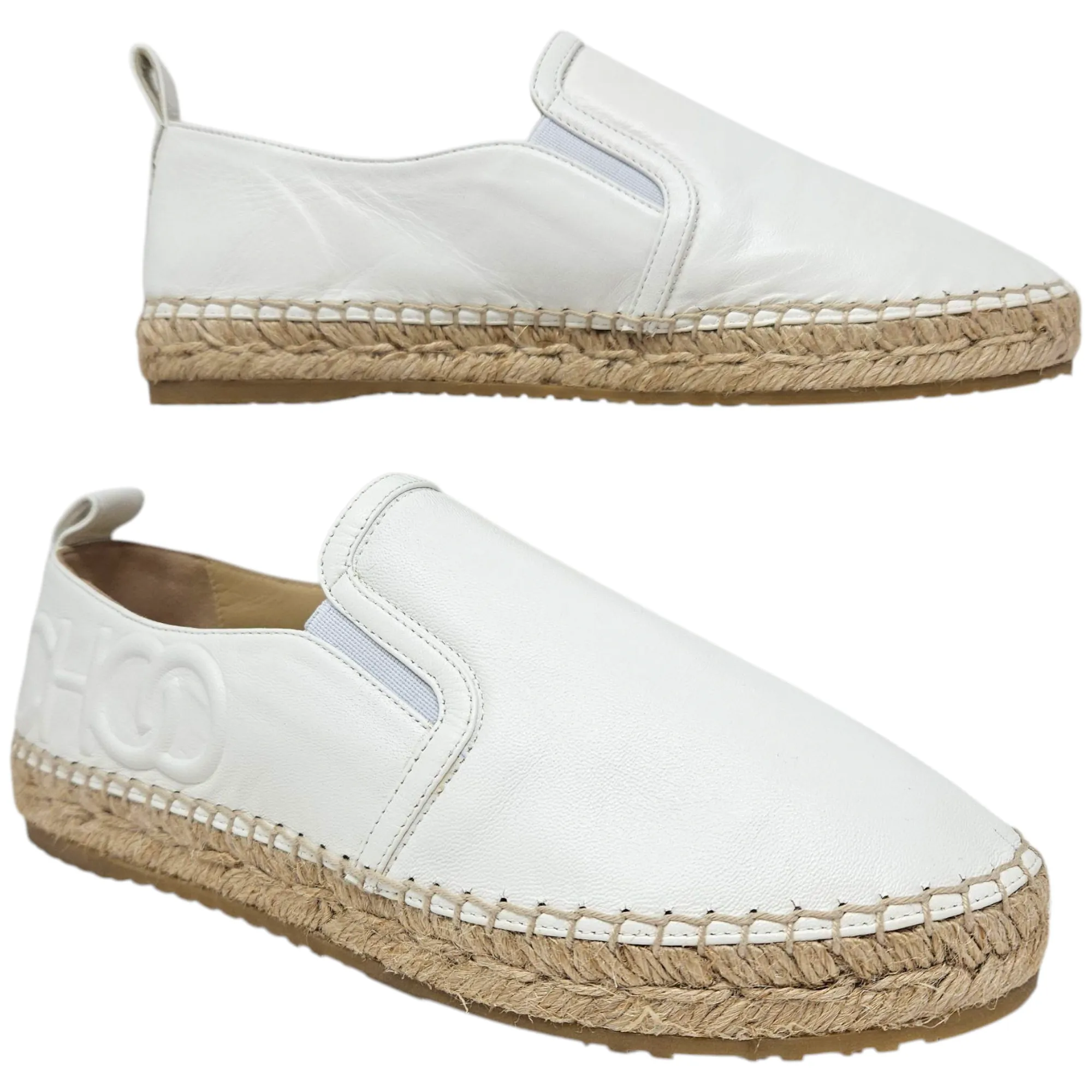 Jimmy Choo "Lichi" Leather Espadrilles - Size 37/7