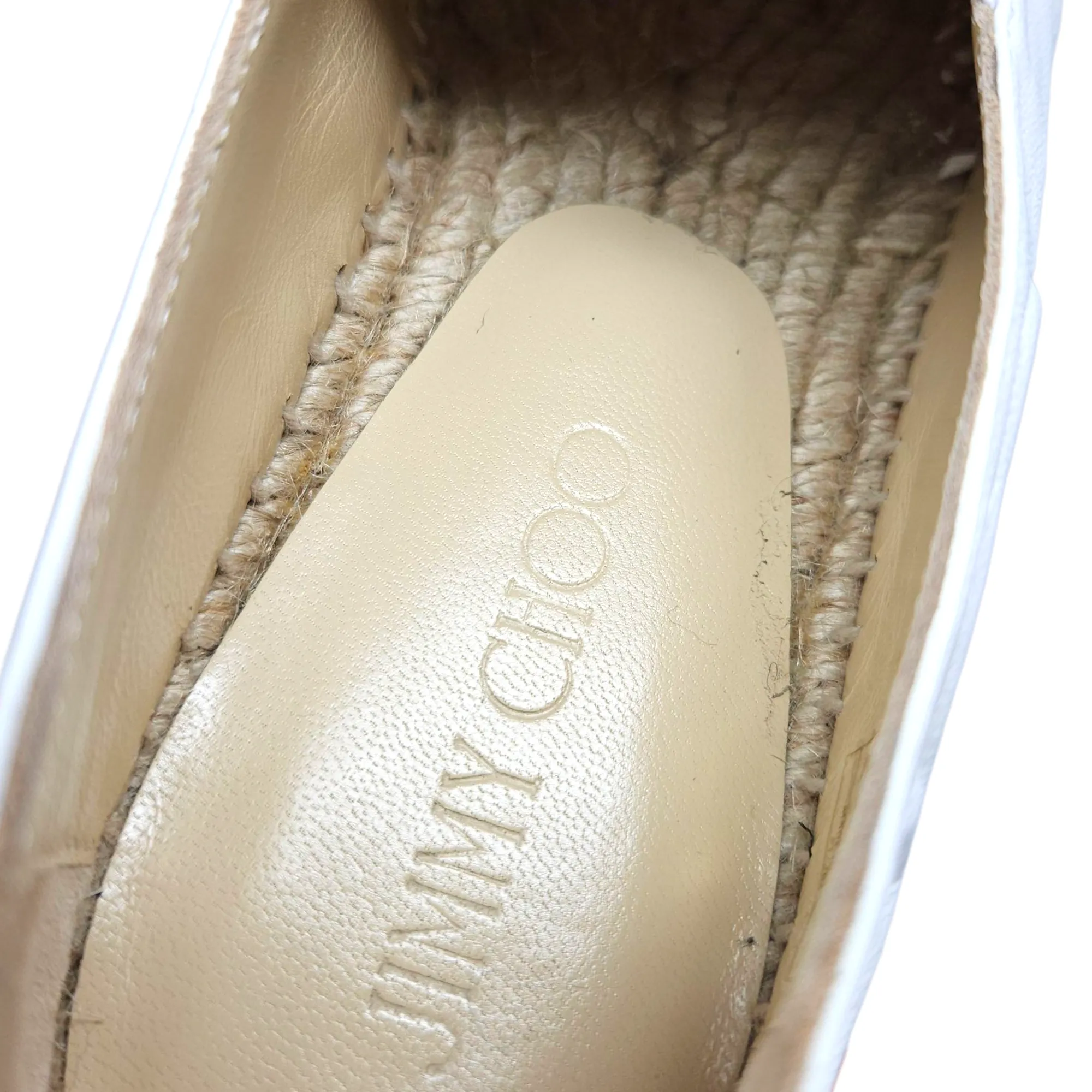 Jimmy Choo "Lichi" Leather Espadrilles - Size 37/7