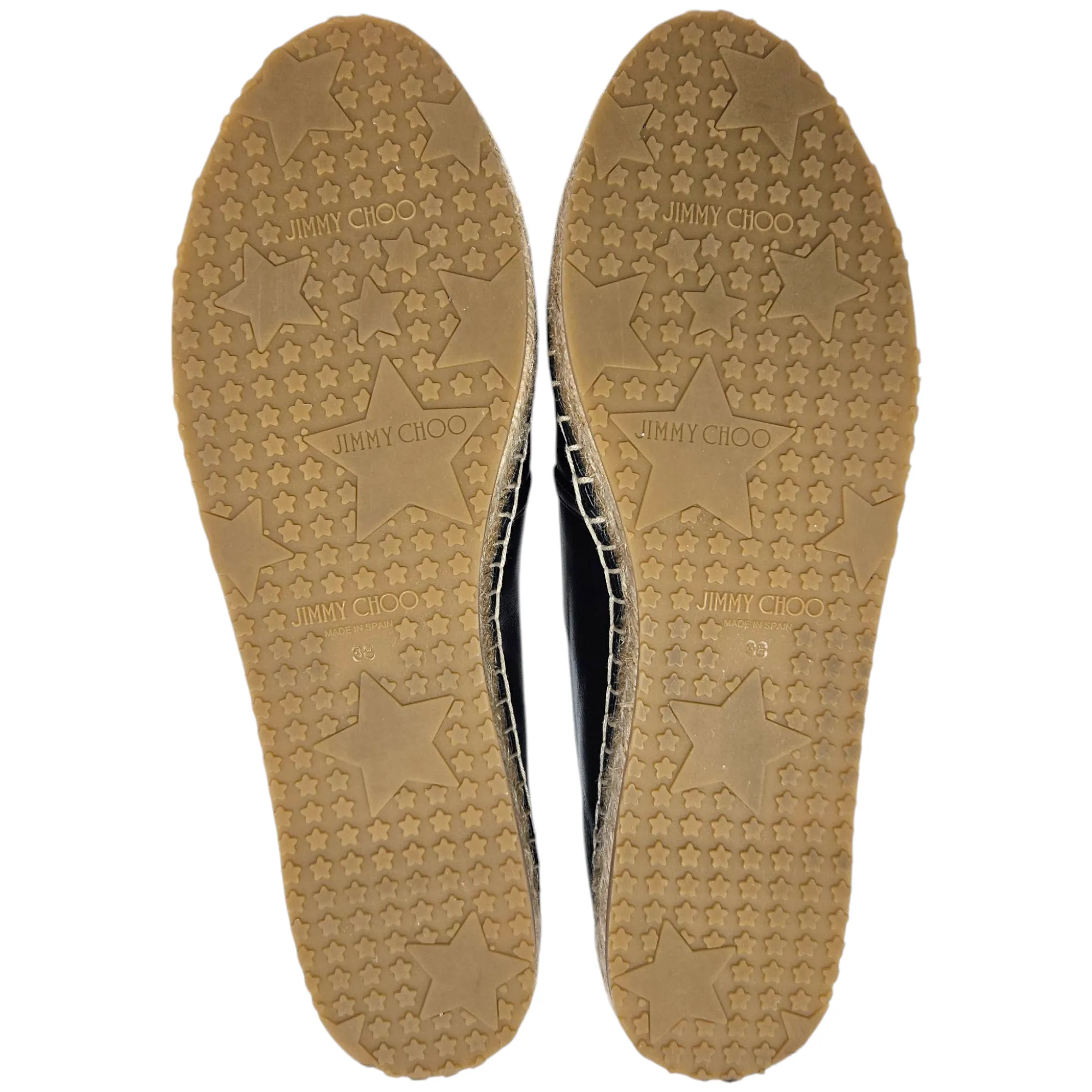 Jimmy Choo "Lichi" Leather Espadrilles - Size 38/8