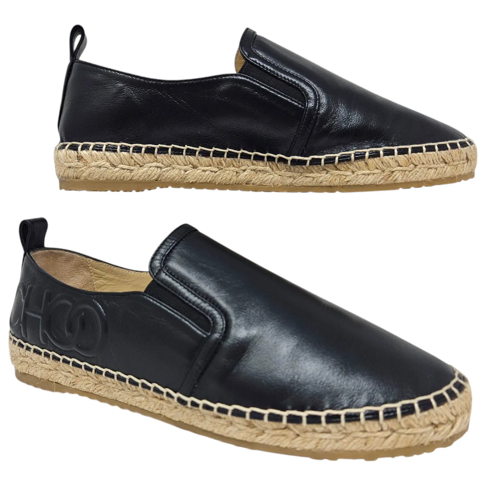 Jimmy Choo "Lichi" Leather Espadrilles - Size 38/8