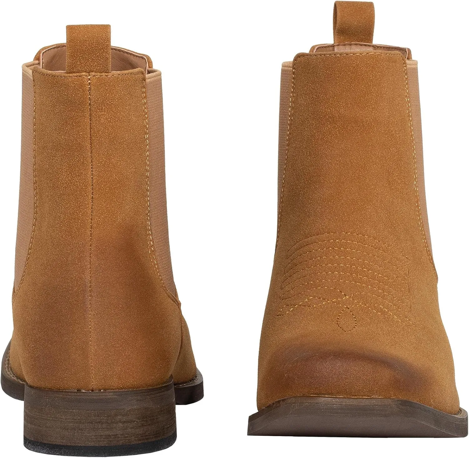 J's.o.l.e Western Cowboy Boots for Men Square Toe Stylish Ankle Chelsea Boots
