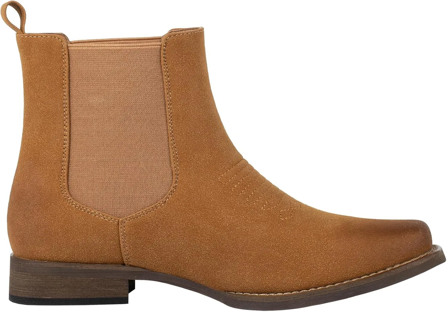 J's.o.l.e Western Cowboy Boots for Men Square Toe Stylish Ankle Chelsea Boots