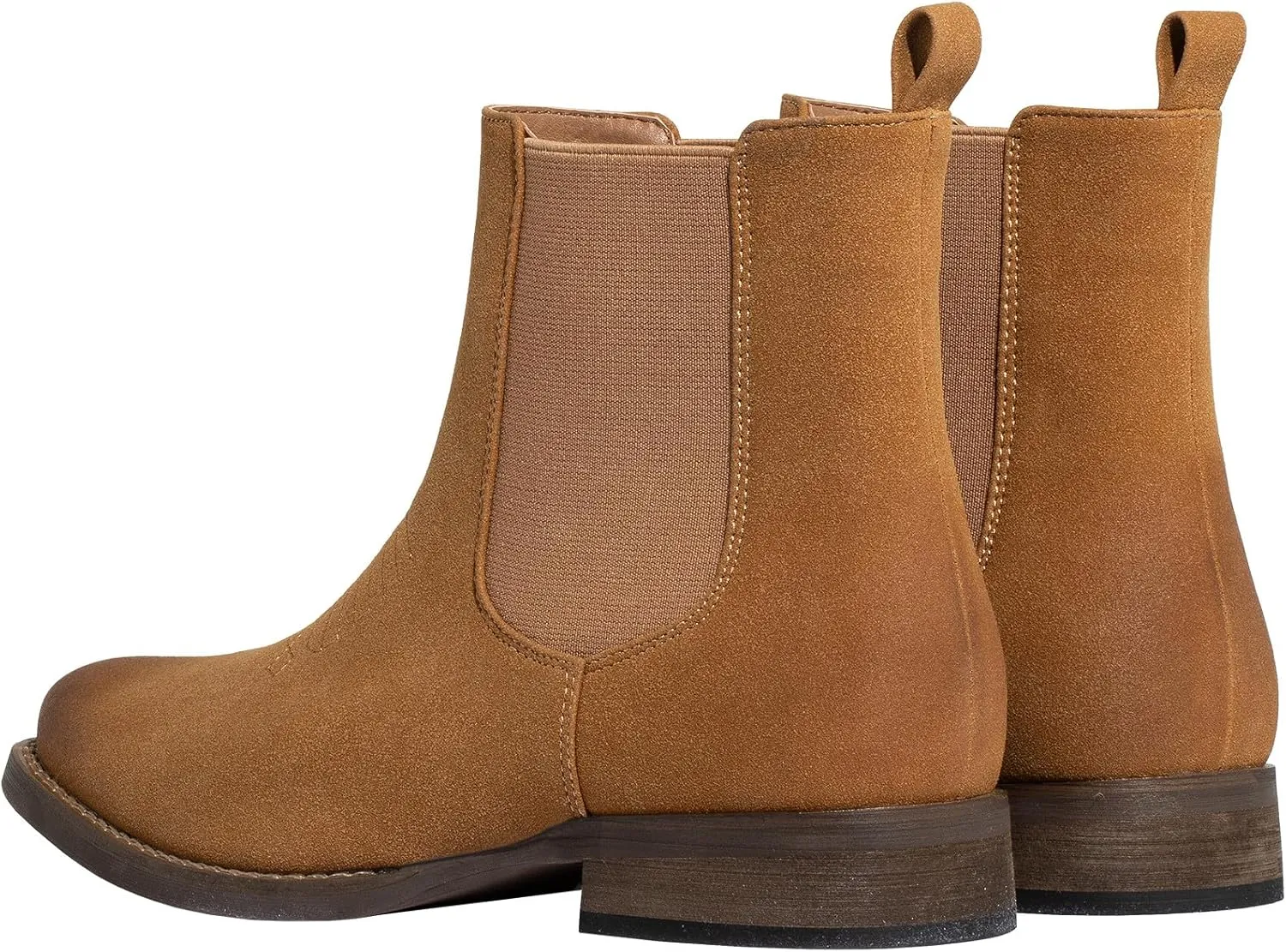 J's.o.l.e Western Cowboy Boots for Men Square Toe Stylish Ankle Chelsea Boots