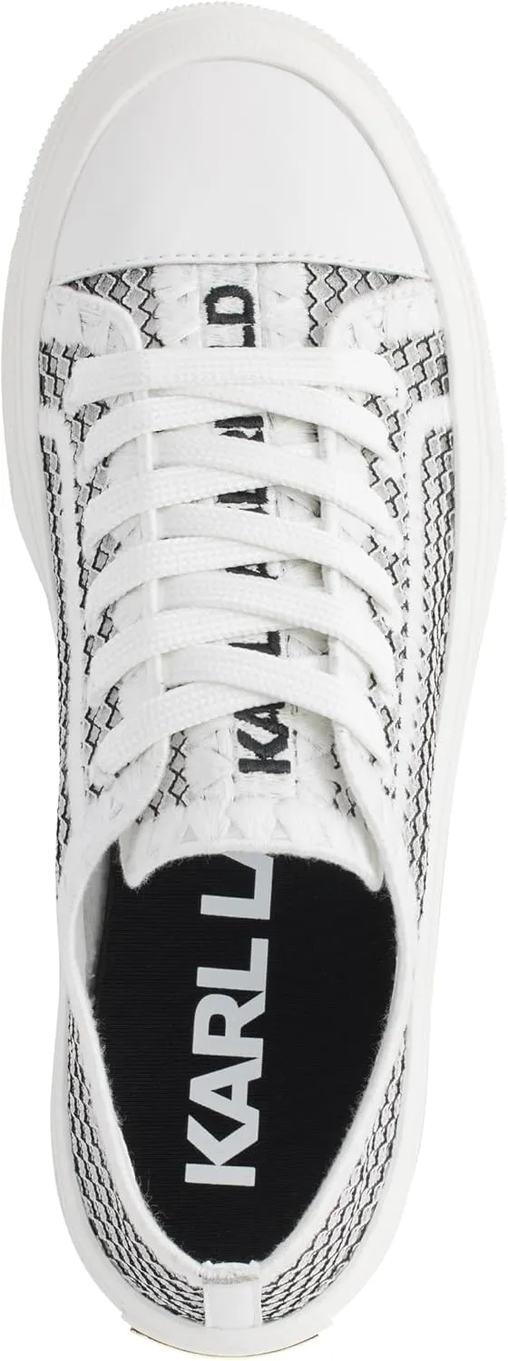 Karl Lagerfeld Paris Women's Cushioned Insole Everyday Giddeon-Lace Up Sneaker