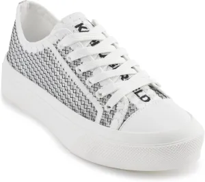 Karl Lagerfeld Paris Women's Cushioned Insole Everyday Giddeon-Lace Up Sneaker