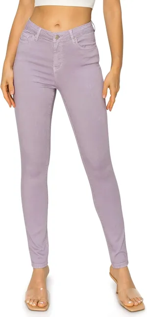 KHAKI & BLUE Cali1850 Women’s The Everyday Garment-Dyed Skinny Jeans – Soft Stretchy High Rise Comfy Casual Pants