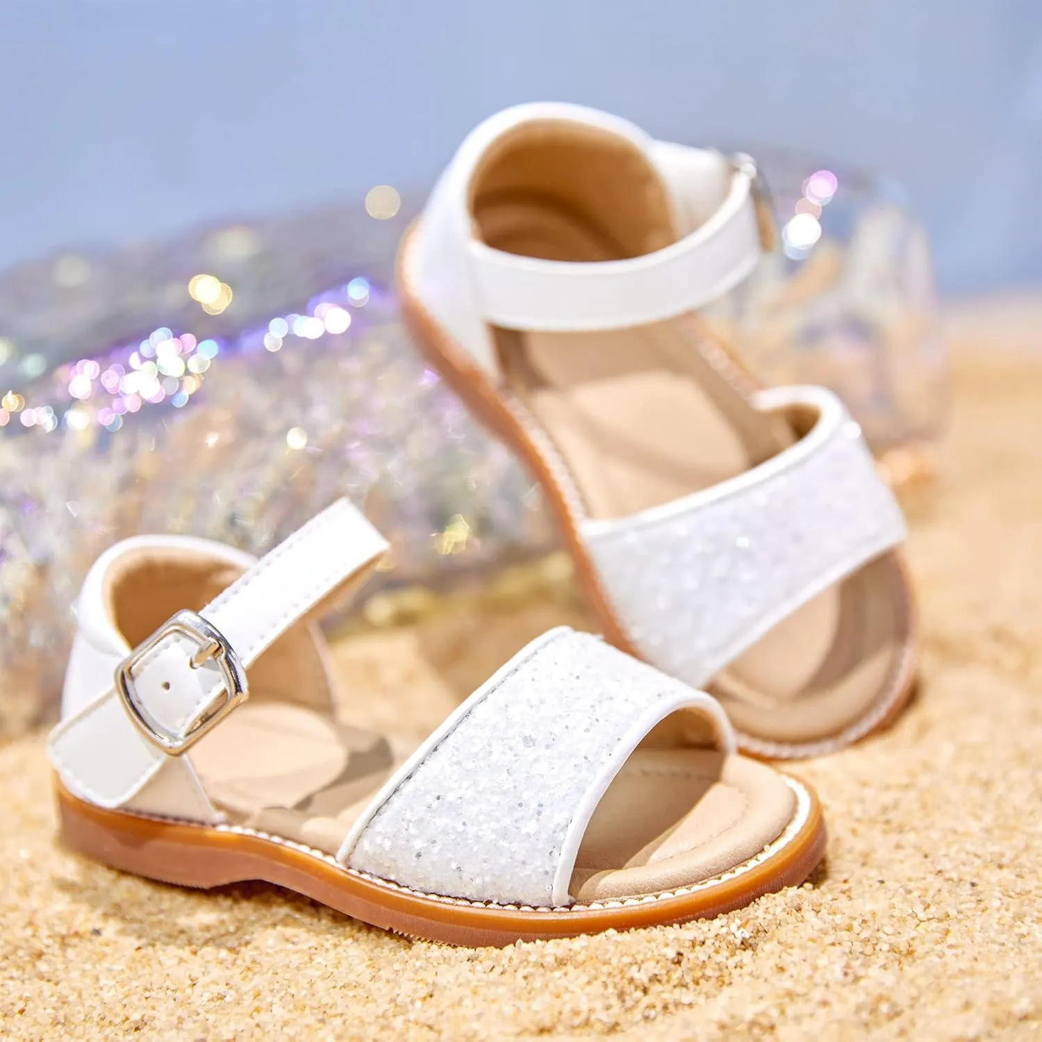 Kiderence Toddler Girls Sandals Little Girls Kids Summer Shoes Toddler Sandals