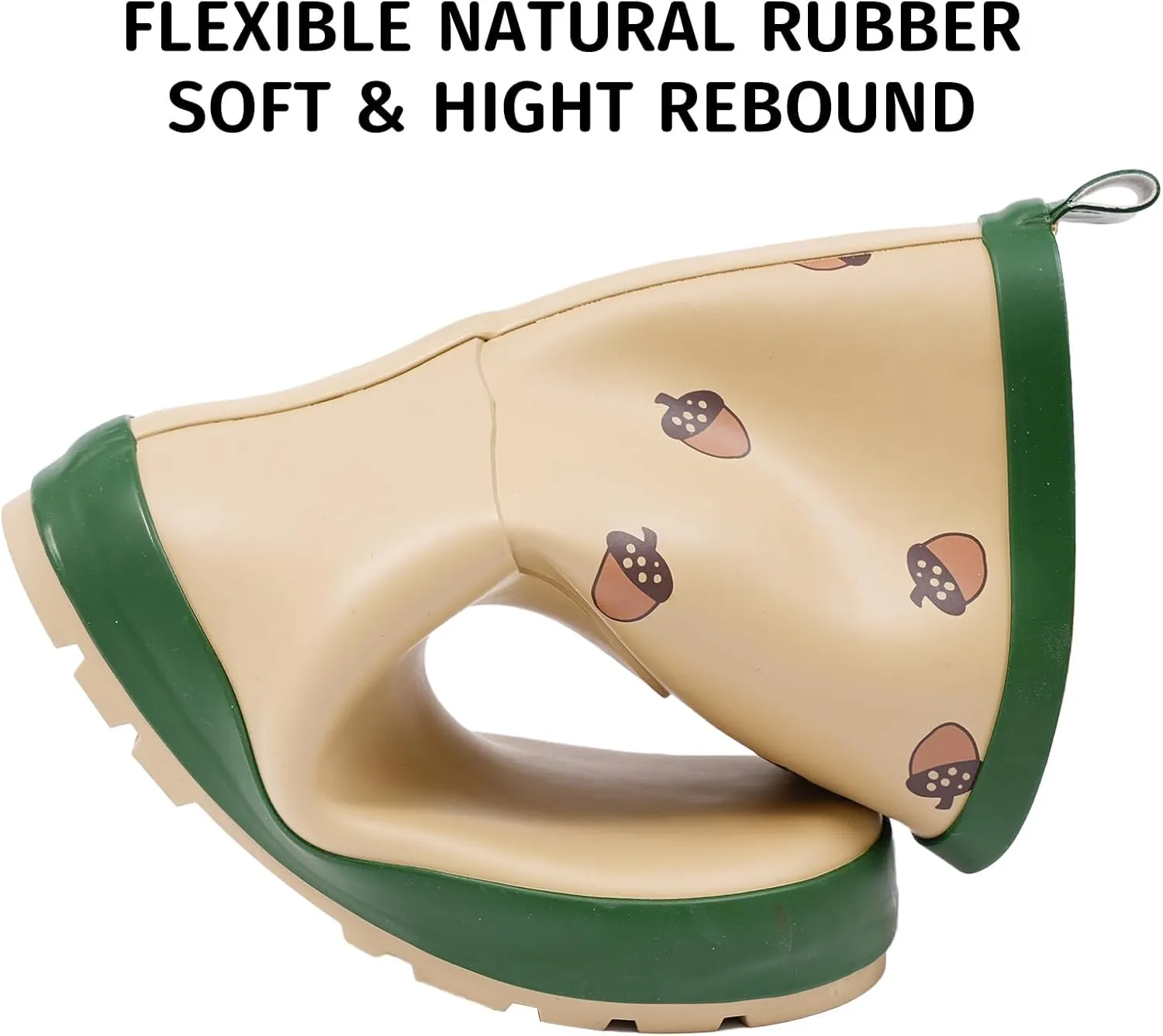 Kids Natural Rubber Rainboots Lightweight Toddler Stylish Waterproof Rain Shoes For Boys and Girls