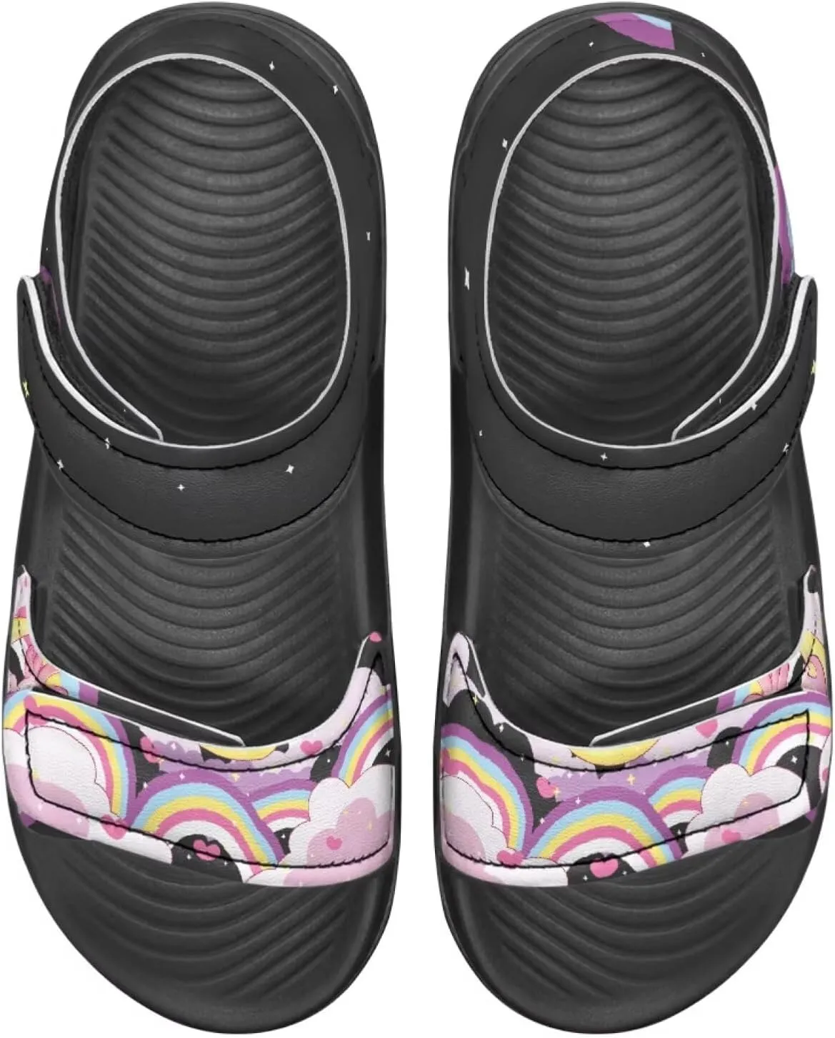Kids Sandals Cartoon Car Print Athletic Sandals for Boys US 5 Causal Summer Sport Shoes with Adjustable Strap for Hiking Walking Beach Pool