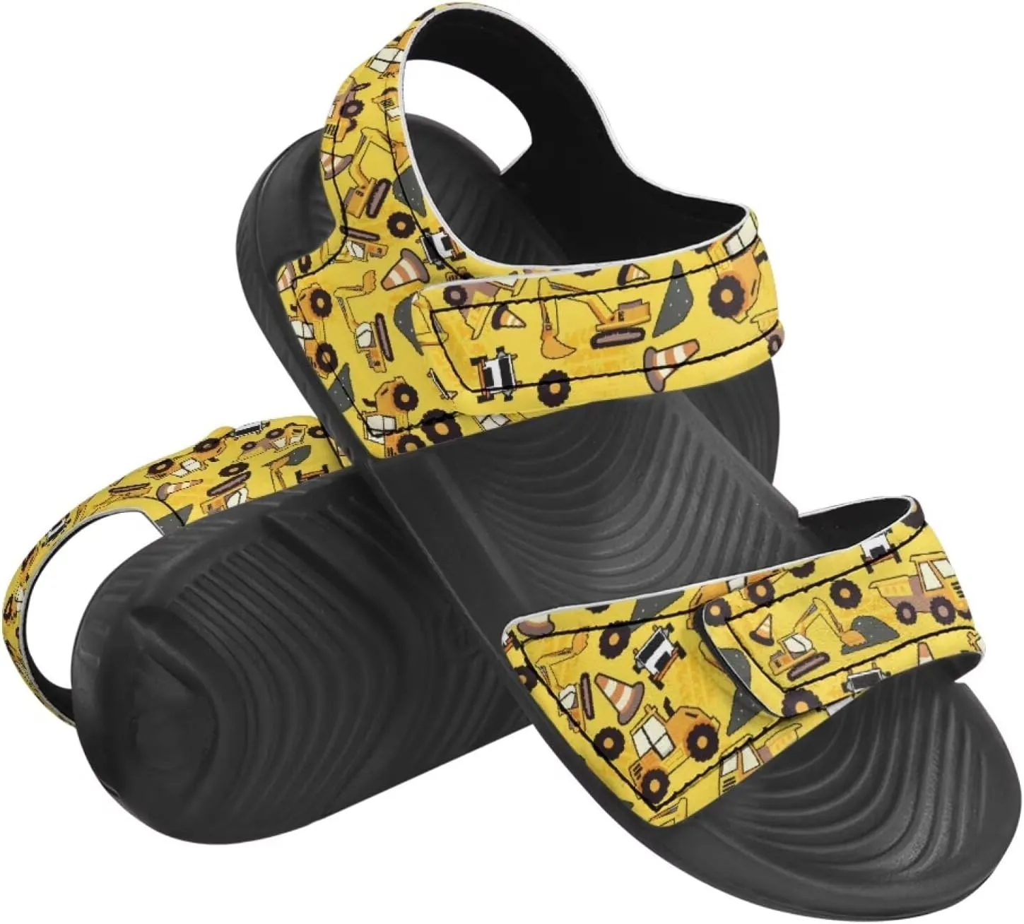 Kids Sandals Cartoon Non-Slip Athletic Sandals for Hiking/Beach, Adjustable Hook and Loop