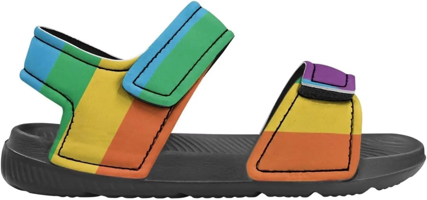 Kids Sandals Summer Non-slip Open Toe Slippers Double Buckle Toddler Two Strapped Teens Casual Athletic Summer Shoe