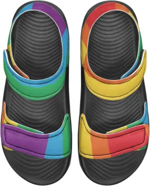 Kids Sandals Summer Non-slip Open Toe Slippers Double Buckle Toddler Two Strapped Teens Casual Athletic Summer Shoe