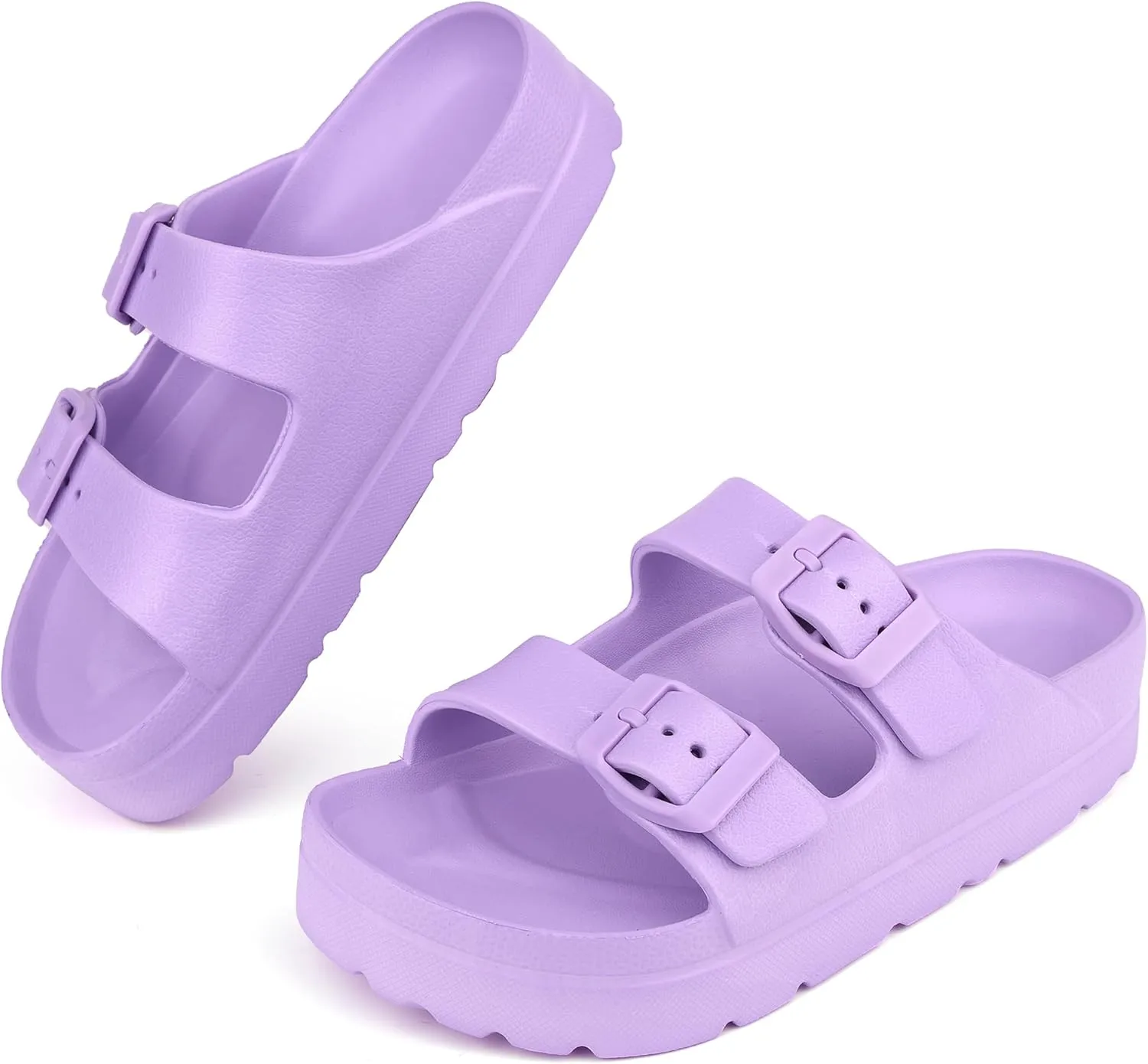 Kids Slides Sandals Adjustable Buckle Boys Girls Slides for Beach Pool