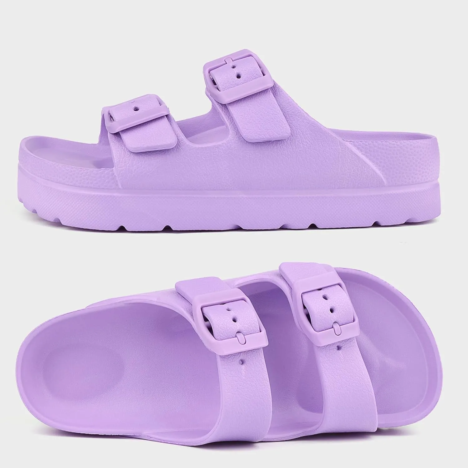 Kids Slides Sandals Adjustable Buckle Boys Girls Slides for Beach Pool