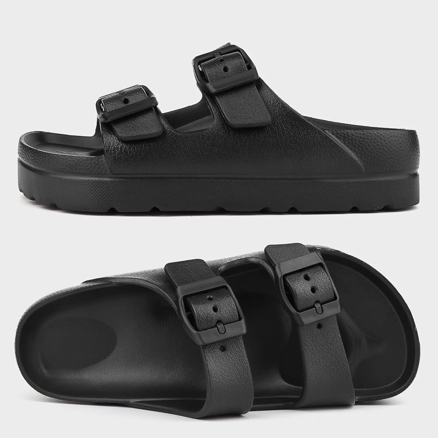 Kids Slides Sandals Adjustable Buckle Boys Girls Slides for Beach