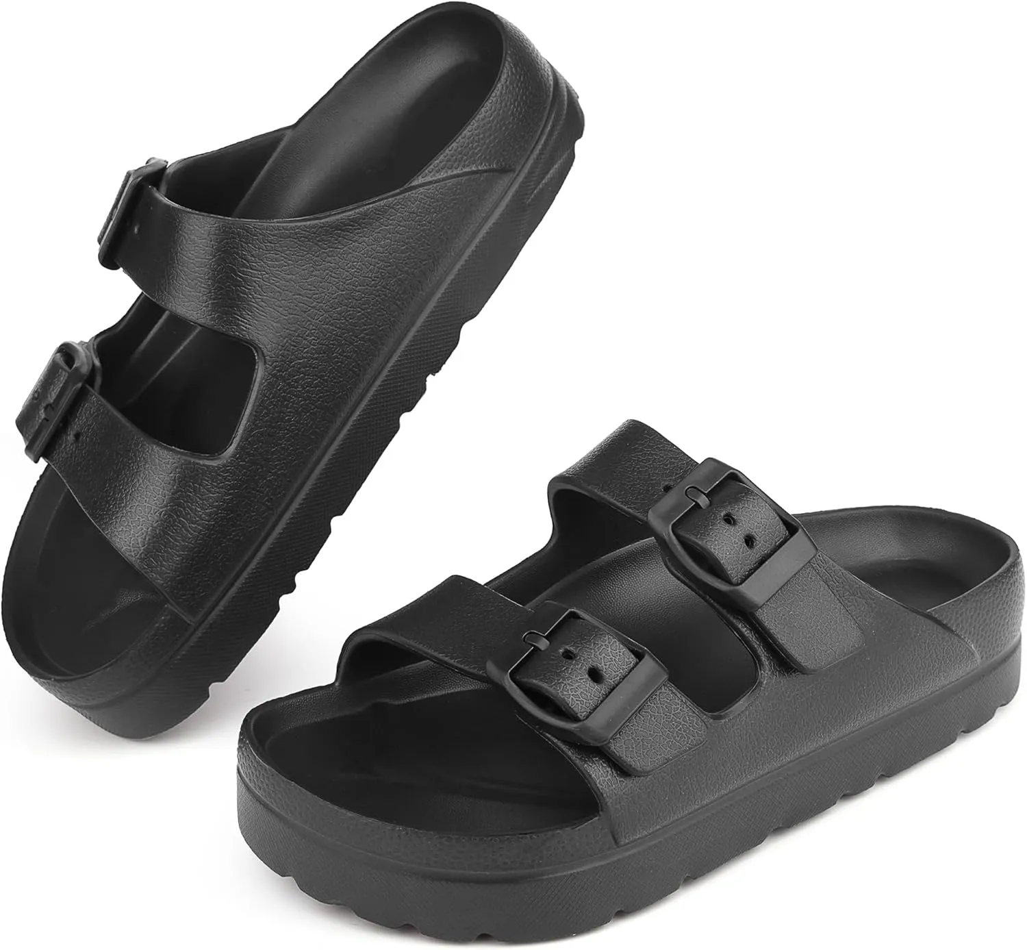 Kids Slides Sandals Adjustable Buckle Boys Girls Slides for Beach